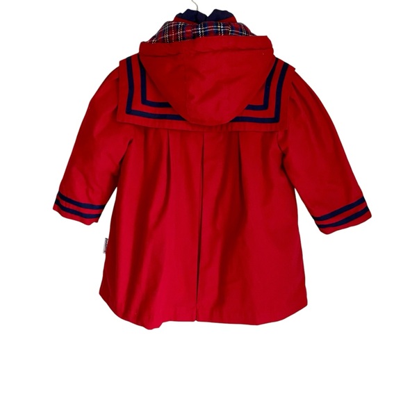 London Fog Sailor Ked Red Winter Coat Dress - Picture 2 of 12